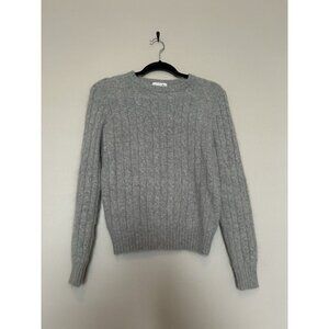 Vintage 90s Angora Sweater Wool Blended Fuzzy Jumper Soft Pullover Cable Knit